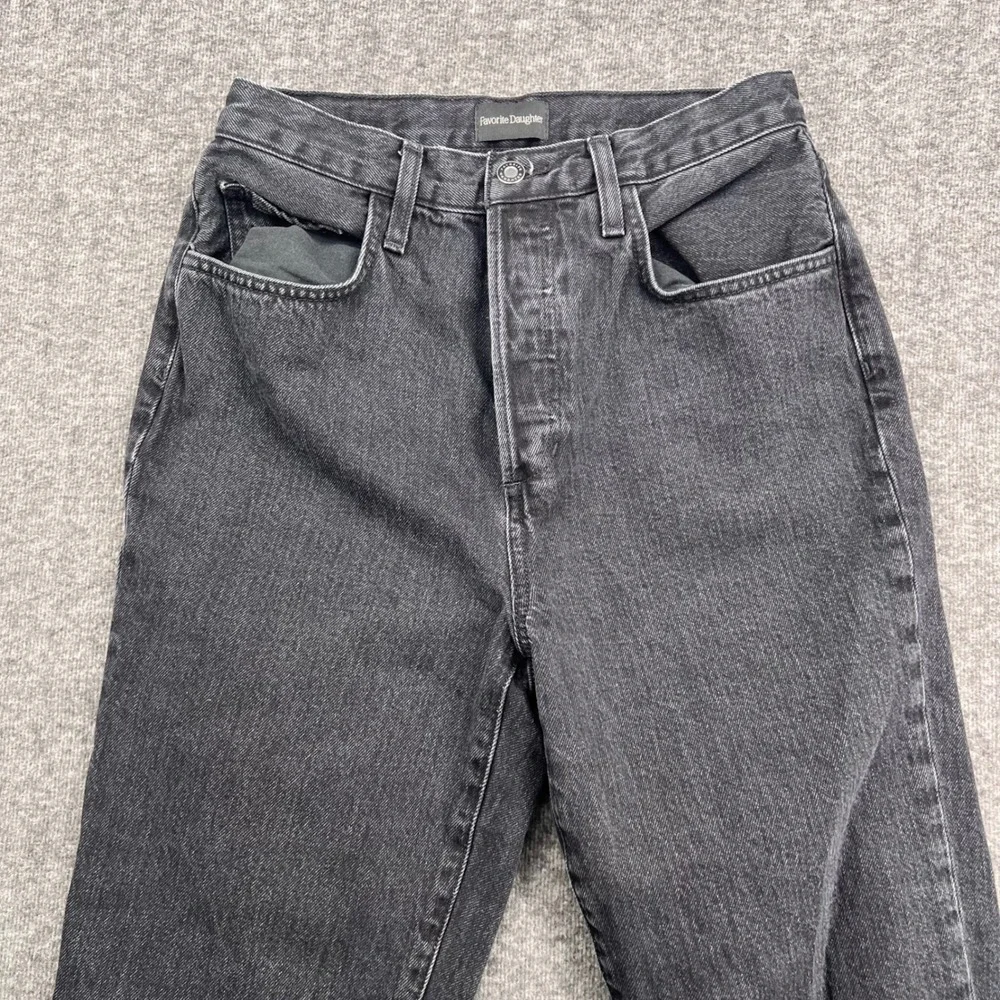 Favorite Daughter The Otto High Rise Boyfriend Ankle Jeans Asphalt Black Size 26